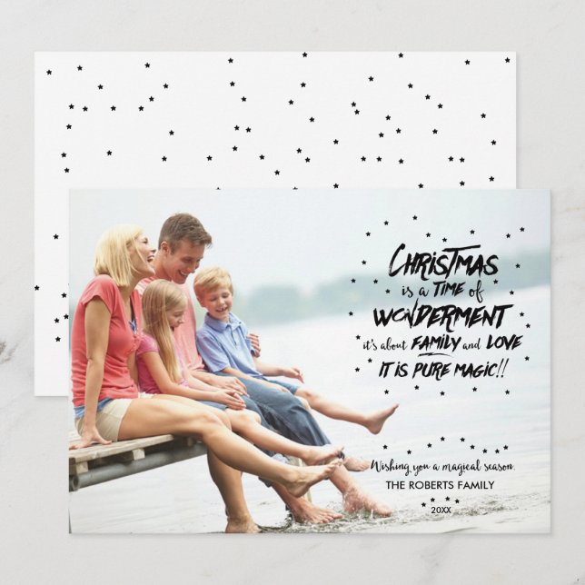 The magic of Christmas Photo Holiday (Front/Back)