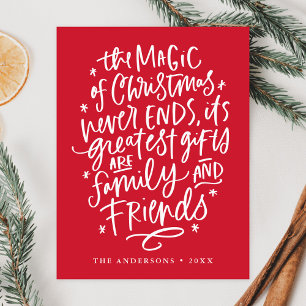 The Magic of Christmas Red Non-Photo Holiday Postcard