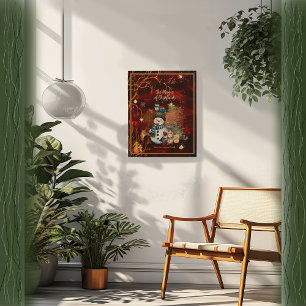 The Magic of Christmas Red Wood Wall Art