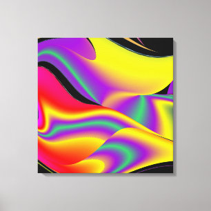 The Magic of Colors Abstract 3D Rainbowart Canvas Print