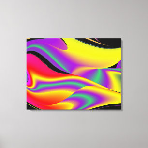 The Magic of Colors Abstract 3D Rainbowart Canvas Print
