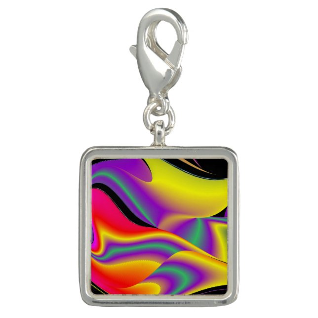 The Magic of Colors , Abstract 3D Rainbowart Charm (Front)