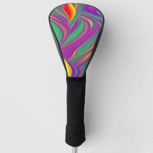 The Magic of Colors Abstract 3D Rainbowart Golf Head Cover