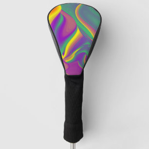 The Magic of Colors Abstract 3D Rainbowart Golf Head Cover