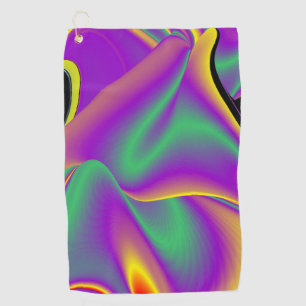 The Magic of Colors Abstract 3D Rainbowart Golf Towel