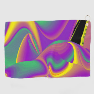 The Magic of Colors Abstract 3D Rainbowart Golf Towel