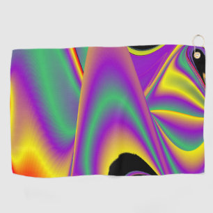 The Magic of Colors Abstract 3D Rainbowart Golf Towel