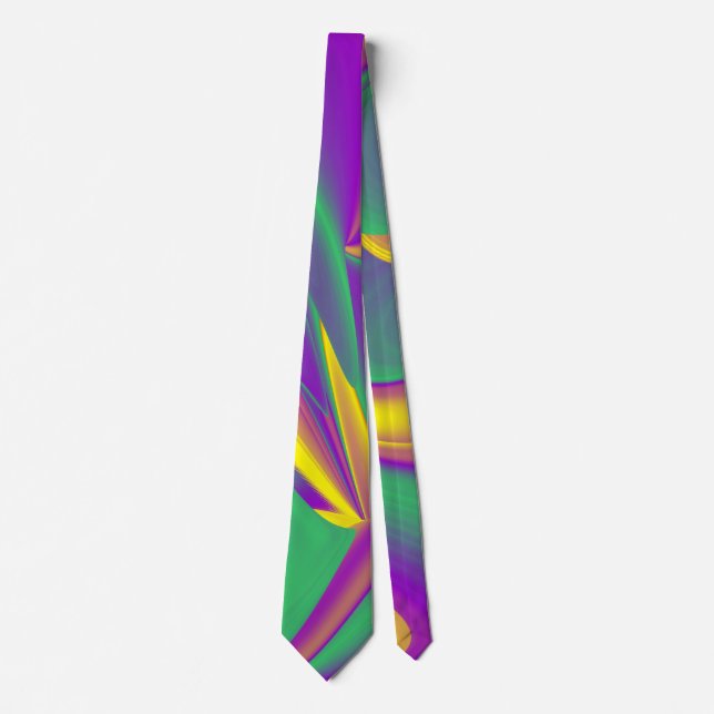 The Magic of Colors , Abstract 3D Rainbowart Neck Tie (Front)