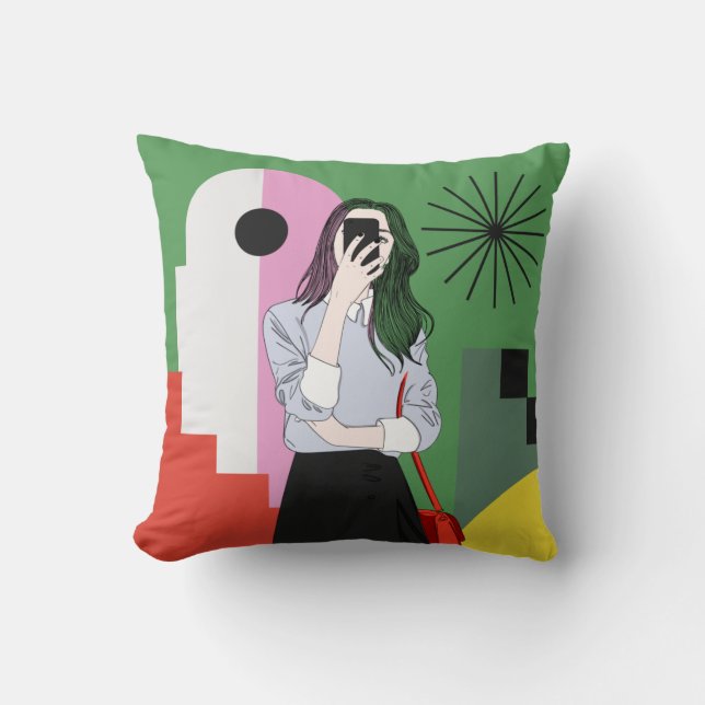 The magic of colours. Aesthetic wall art Throw Pillow (Front)