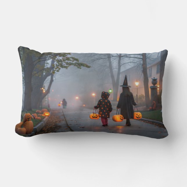 The Magic of Halloween Night Lumbar Pillow (Front)
