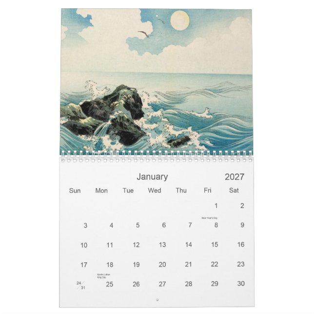 The Magic of Japanese Woodblock prints Calendar (Jan 2027)
