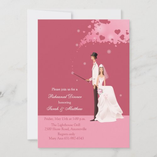 The Magic of Love Rehearsal Dinner Party Invitatio Personalized Invites