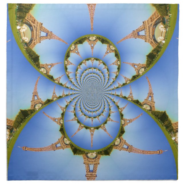 The Magic of Paris: Geometric Eiffel Tower Design. Napkin (Front)