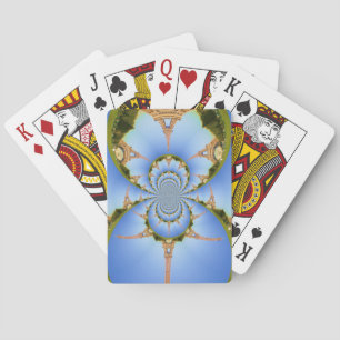 The Magic of Paris: Geometric Eiffel Tower Design Poker Cards
