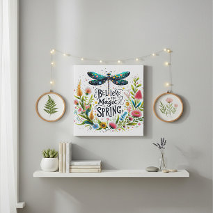 The Magic of Spring floral Faux Canvas Print