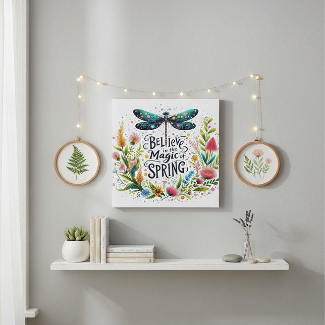 The Magic of Spring floral Faux Canvas Print (Creator Uploaded)