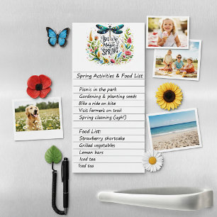 The Magic of Spring floral Magnetic Notepad