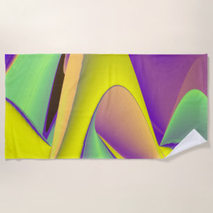 The Magic of Summer , Abstract 3D Art Beach Towel