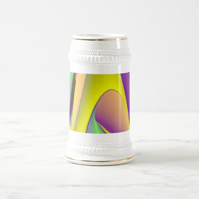The Magic of Summer , Abstract 3D Art Beer Stein (Center)