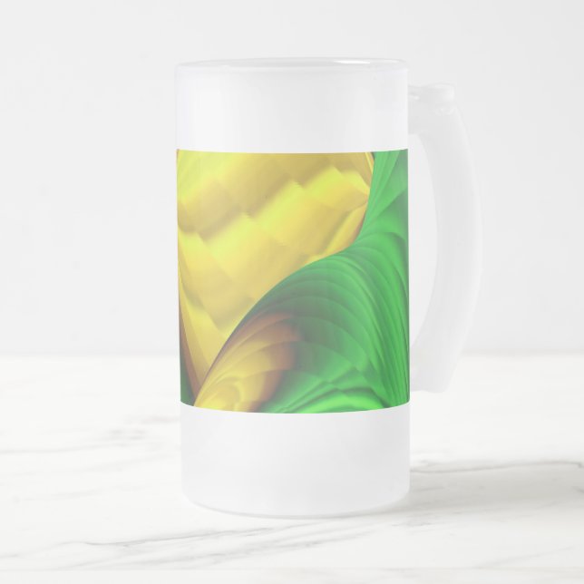 The Magic of Summer , Abstract 3D Art Frosted Glass Beer Mug (Front Right)