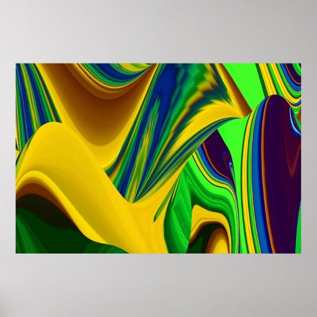 The Magic of Summer , Abstract 3D Art Poster (Front)