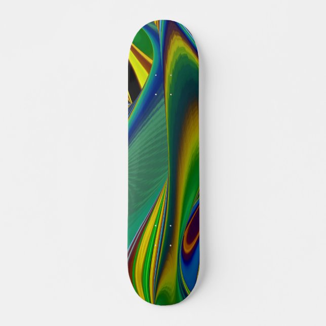The Magic of Summer , Abstract 3D Art Skateboard (Front)