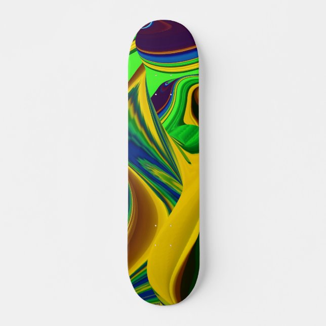 The Magic of Summer , Abstract 3D Art Skateboard (Front)