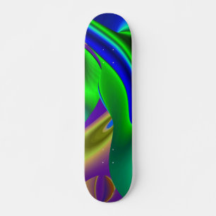 The Magic of Summer , Abstract 3D Art Skateboard