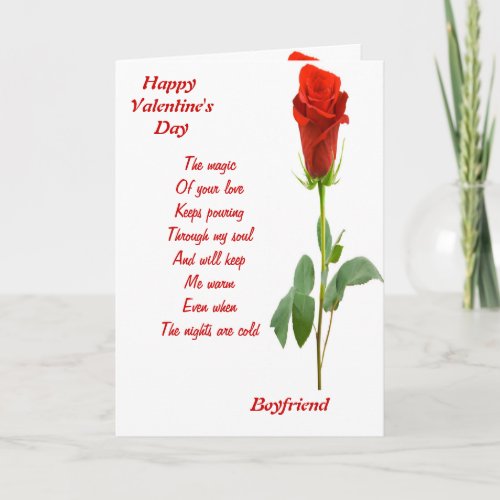 The magic of your love boyfriend holiday card