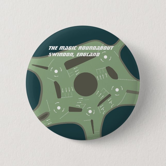The Magic Roundabout, Swindon, England Button (Front)
