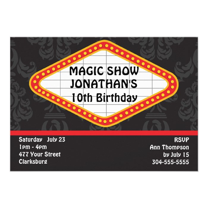 The Magic Show Marquee Custom Announcement