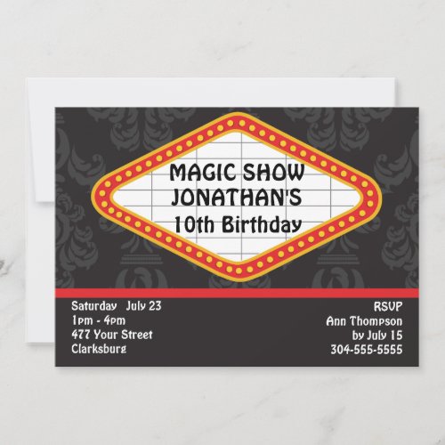 The Magic Show Marquee Invitation