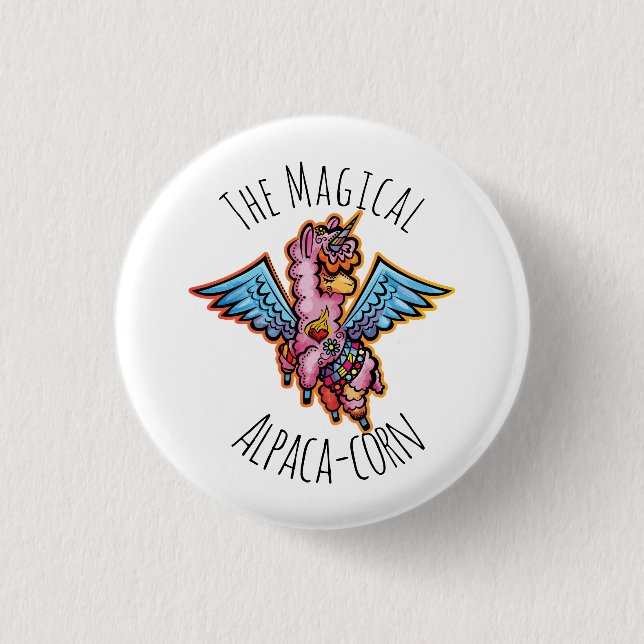 The Magical Alpaca-corn Button (Front)