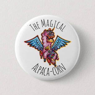 The Magical Alpaca-corn Button
