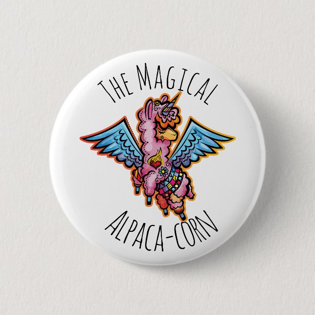The Magical Alpaca-corn Button (Front)