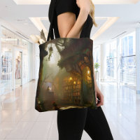 The Magical Bookstore Fantasy Art   Tote Bag
