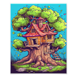 The Magical Carved Treehouse Poster
