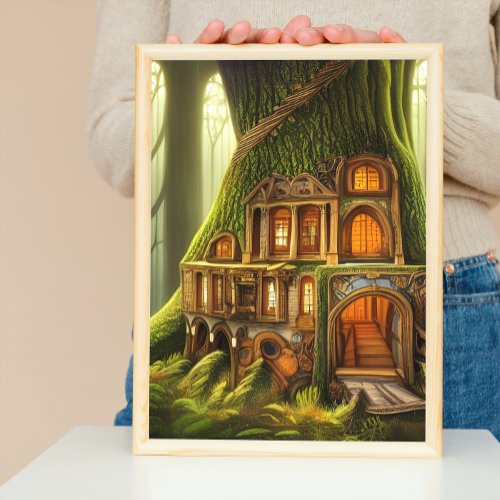 The Magical Carved Treehouse Poster