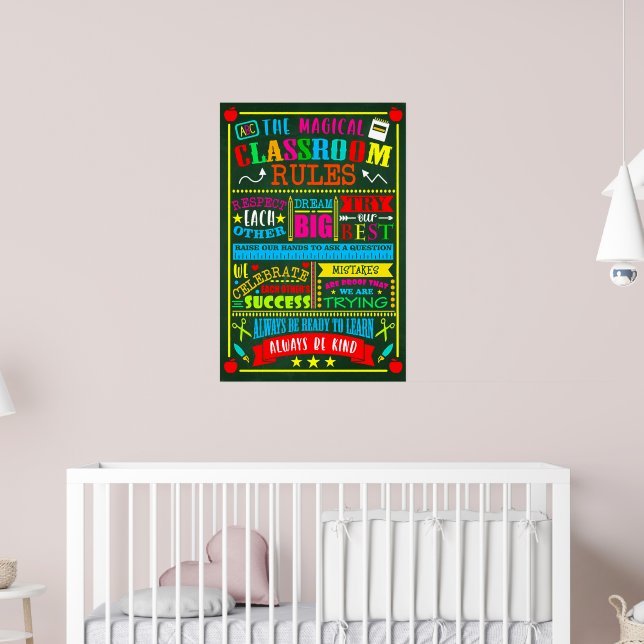 The Magical Classroom Rules Poster | Zazzle