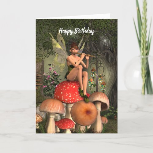 The Magical Flute_Player Greeting Card
