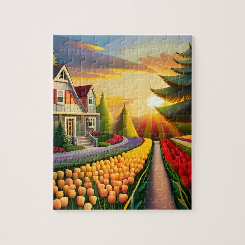 The Magical Forest at Twilight _ A Sunset Fantasy Jigsaw Puzzle
