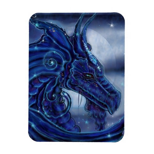 The Magical Night Dragon fantasy by Renee Lavoie Magnet