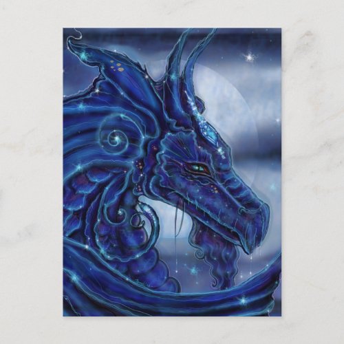 The Magical Night Dragon fantasy by Renee Lavoie Postcard