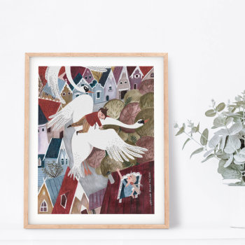 The Magical Wild Geese Fairytale Poster by CartitaDesign at Zazzle