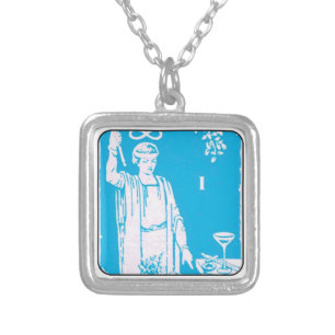 The Magician - 1960s Vending Machine Tarot Silver Plated Necklace