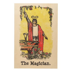 The Magician Major Arcana Tarot Card Painting Wood Wall Art