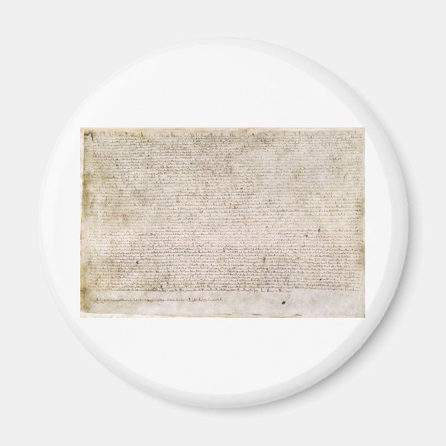 The Magna Carta of 1215 Charter of Liberties Magnet (Front)