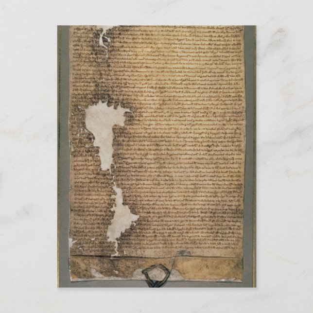 The Magna Carta of Liberties, Third Version Postcard (Front)
