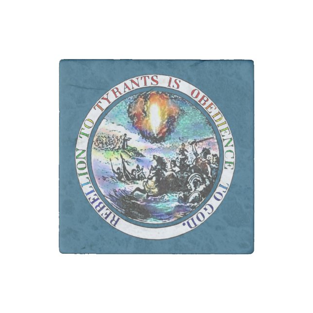 The Magnetism of Rebellion - Liberty is Magnetic Stone Magnet (Front)