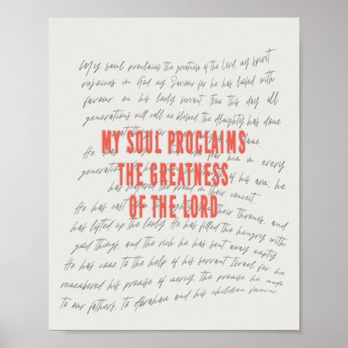 The Magnificat Prayer Poster